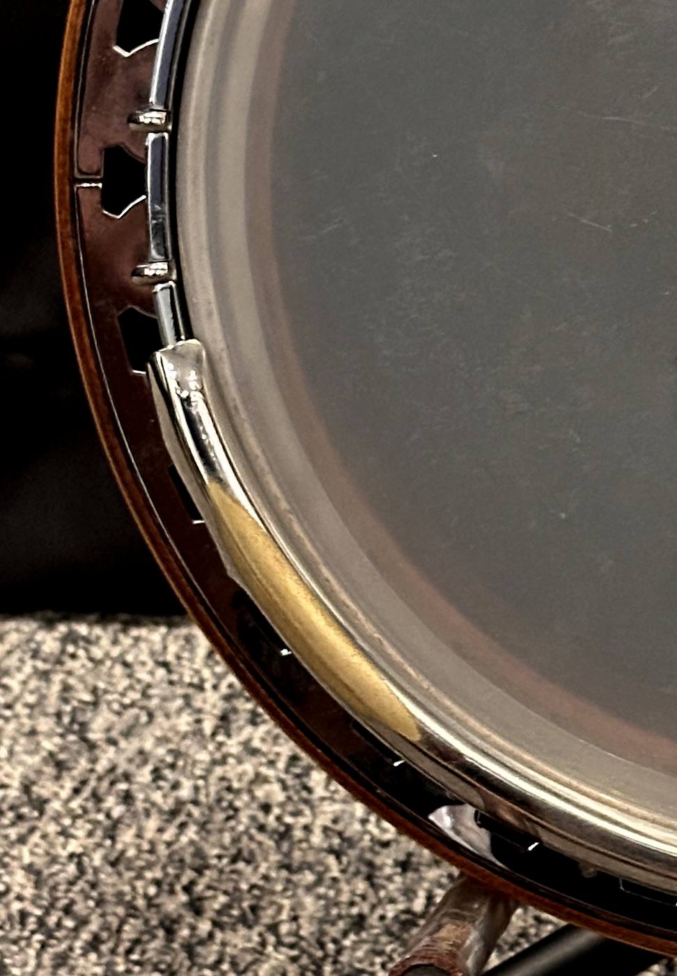 Original nickel-plated brass arm rest