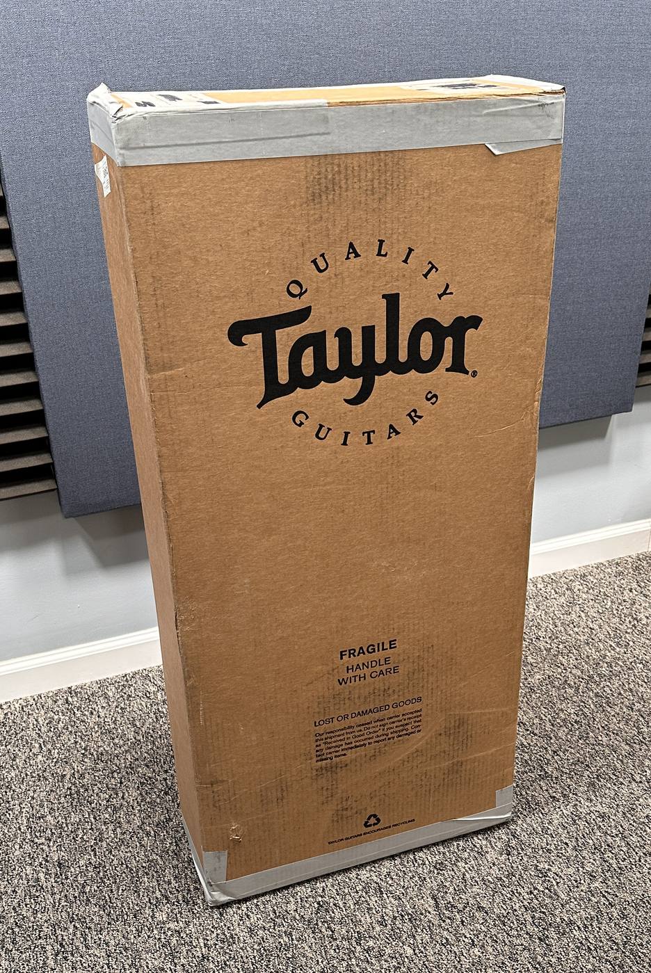 Taylor Guitars shipping box with supplemental packing