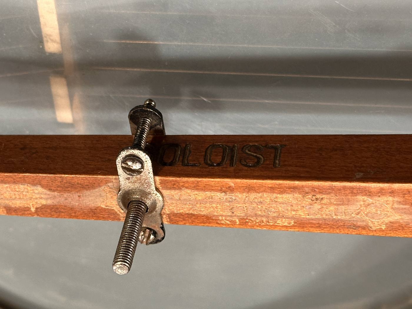 Original SOLOIST model type deeply stamped into dowel bar